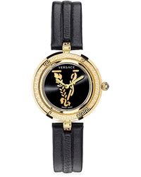 Versace Virtus Mini Watch in Black | Lyst