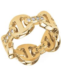Hoorsenbuhs 'dame' Tri-link Ring in Metallic (Yellow) | Lyst