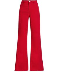 Alice + Olivia Gorgeous Coin Pocket Wide-leg Pants - Red