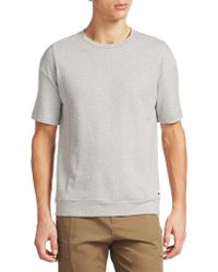 TH3128 Lacoste Mens Short Sleeve Jersey Stretch with Silver Tipping & Chevron Detail T-Shirt 