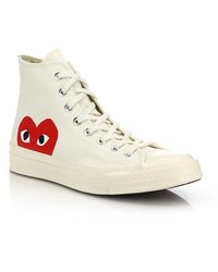 COMME DES GARÇONS PLAY X Converse Red Heart Chuck Taylor All Star 70 High  Black Shoes for Men | Lyst