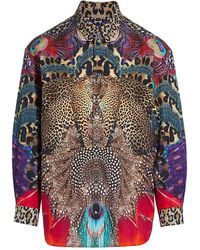 Camilla Oversized Silk-blend Shirt - Multicolor