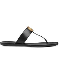 Gucci - Black Marmont Leather Sandals Eur 35 / 2 Uk Women - Lyst