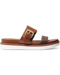 michael kors slides brown
