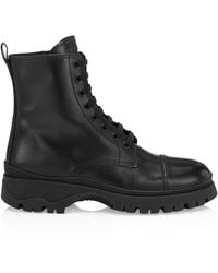 prada patent leather combat boots