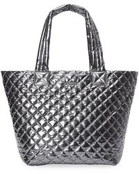 medium metro quilted nylon tote