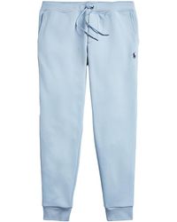 blue polo sweatpants