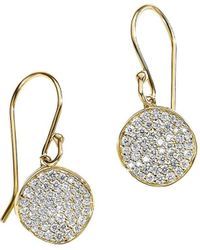 Ippolita 18k Yellow Gold & 0.51 Tcw Diamond Stardust Small Flower Disc Earrings - White
