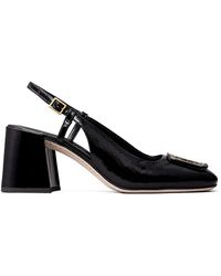 Tory Burch Mud Leather Georgia Pumps in Brown | Lyst