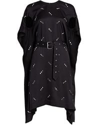 Burberry Antonina Studded Mulberry Silk Handkerchief Dress - Black