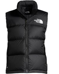 north face black puffer vest