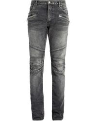 balmain moto jeans