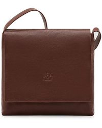 Il Bisonte Leather Messenger Bag - Brown