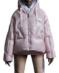 shiny puffer jacket cropped