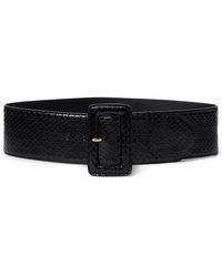 Womens Belts Ralph Lauren Collection Belts Ralph Lauren Collection Leather Ralph Lauren Stacked Rl Belt in Black 
