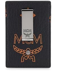 Mcm Aren Cubic Monogram Wallet In Black