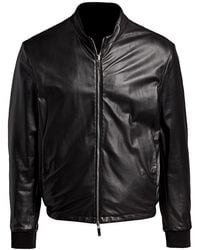 giorgio armani leather jacket mens