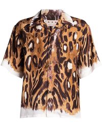 satin leopard print shirt
