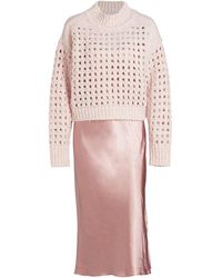 DH New York - Mel Sweater Combination Midi-dress - Lyst