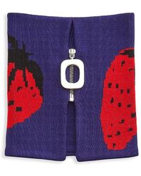 JW Anderson Wool Logo Grid Neckband for Men Mens Accessories Scarves and mufflers 