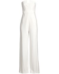 Black Halo Lena Cut-out Jumpsuit - White