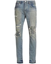 Purple Brand monogram-embroidered Slim Jeans - Farfetch