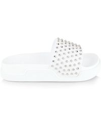 mens studded sliders