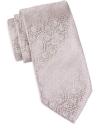 Charvet Swirl Paisley Silk Tie - White