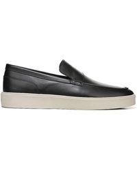 Vince Toren Leather Slip-on Shoes - Black