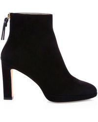stuart weitzman delphine platform suede ankle boots