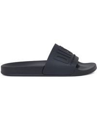DIESEL Synthetic Mayemi Logo Slide Sandals in Blue for Men | Lyst