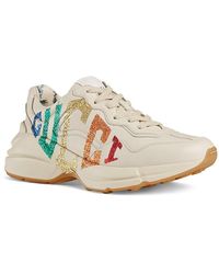 gucci rhyton sneakers beige