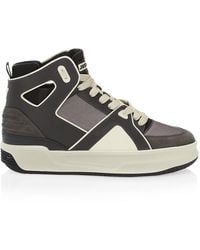 Just Don High Basketball Jd1 Leather Sneakers - Black