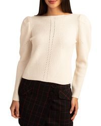 Trina Turk Dalhart Puff Sleeve Sweater - Multicolor
