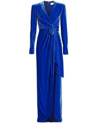 donna mizani austen velvet wrap gown