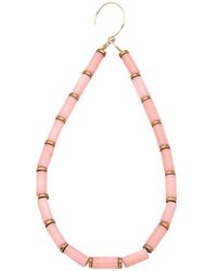 Maison Monik Cecile Goldtone & Sea Bamboo Beaded Earring - Pink