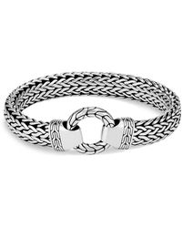 John Hardy Chain Classic Ring Clasp Sterling Silver Bracelet - Metallic
