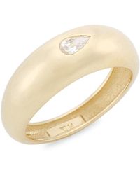 Zoe Chicco Aura 14k Gold & Pear-cut Small Diamond Ring - Metallic