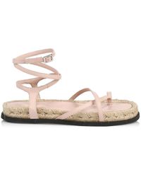 3.1 Phillip Lim Yasmine Ankle-strap Leather Espadrille Sandals - Pink
