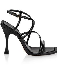 Schutz Lovi Ankle Strap Sandals - Black