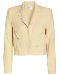 Womens Clothing Jackets Blazers LAgence Tweed Inez Cropped Blazer sport coats and suit jackets 