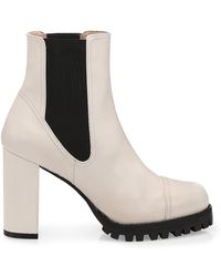 stuart weitzman women's norah block heel platform chelsea boots