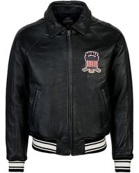 Avirex Bisons Green Varsity Leather Jacket - Fortune Jackets
