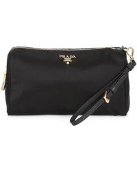 prada black makeup bag
