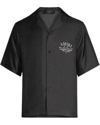 Amiri Silk Arts District Shirt in Black for Men | Lyst