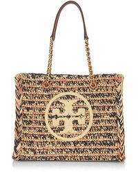 ella raffia chain tote