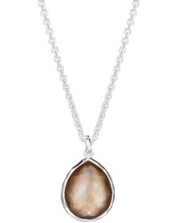 Ippolita - Rock Candy Sterling Silver & Brown Shell Doublet Mini Teardrop Pendant Necklace - Lyst