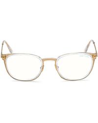 Tom Ford Double Clip On Blue Block Opticals in Black | Lyst