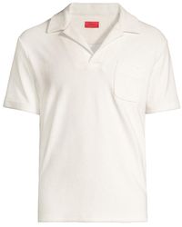 Isaia - Cotton-silk Polo Shirt - Lyst