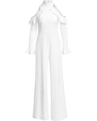 monique lhuillier white jumpsuit